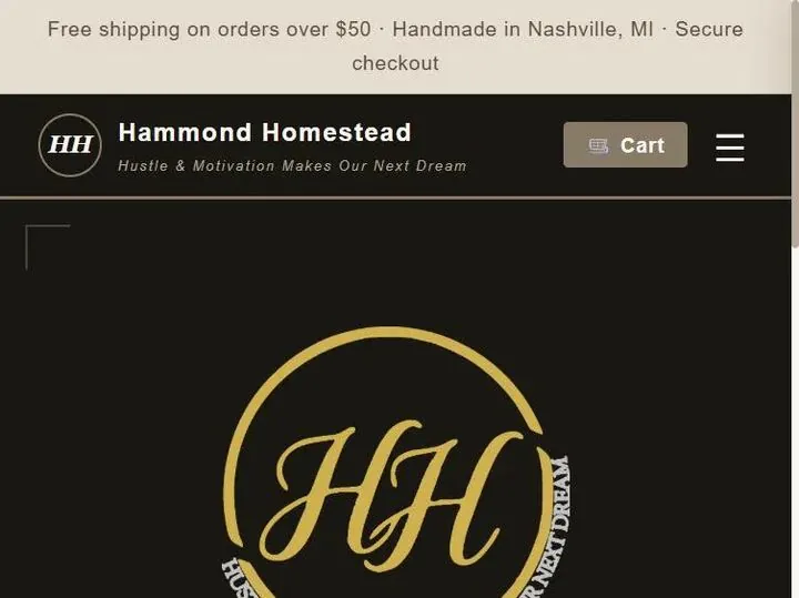 Hammond Homestead homepage screenshot